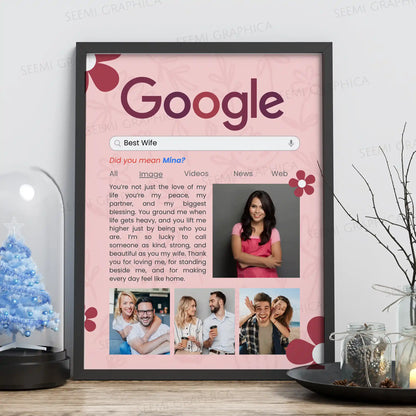 Google Customised Frame Google Frame Customizable –Couple Frame – SeemiGraphica
