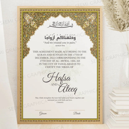 Raqs-e-Mohabbat-Royal Bliss Nikah Certificate