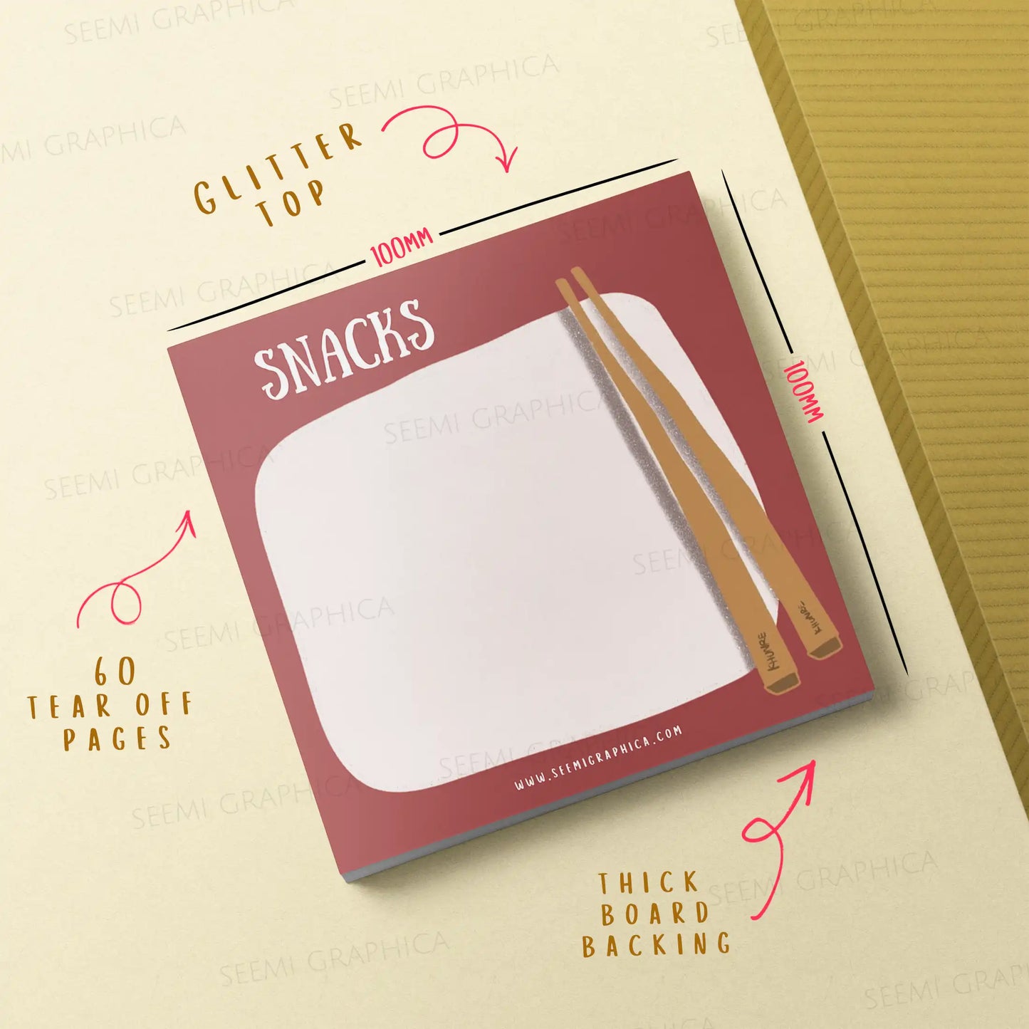 Snacks- Tearoff Memopad
