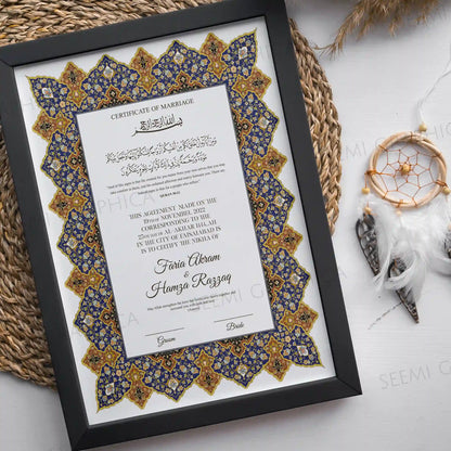 Harf-e-Wafa-Bliss Nikah Certificate