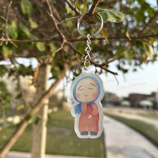 Hijabi Girl – Acrylic Keychain