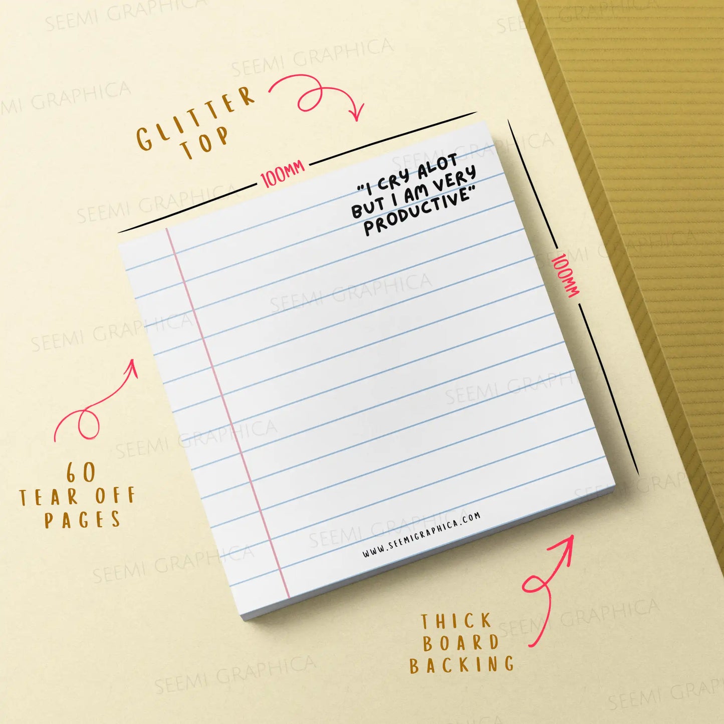 I Cry Alot But I Am Very Productive - Tearoff Memopad