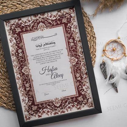 Ghazal-Bliss Nikah Certificate