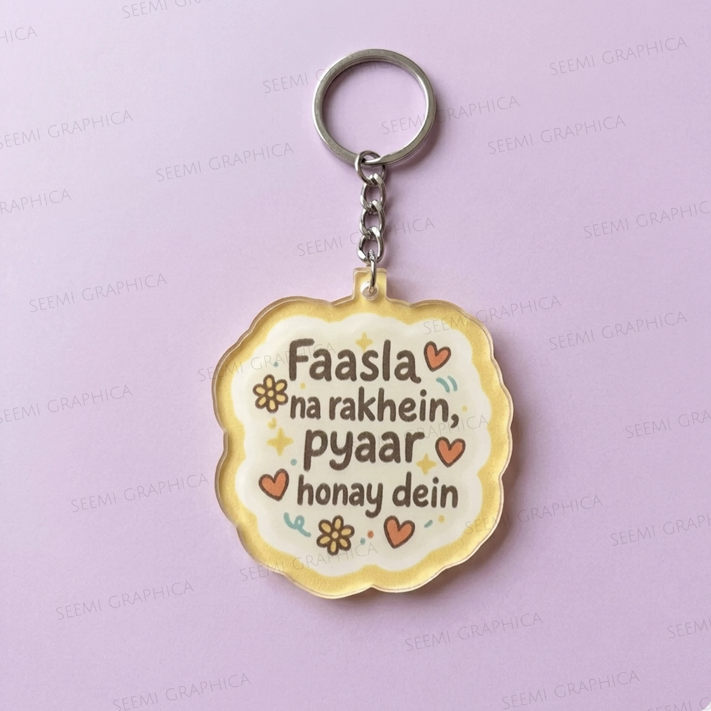 Faasla Na Rakhein – Acrylic Keychain