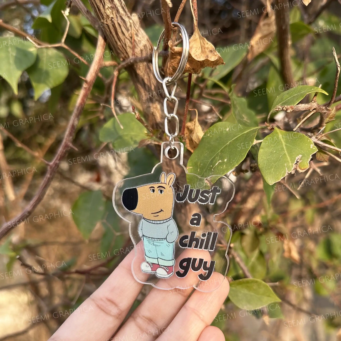 Just a Chill Guy – Acrylic Keychain