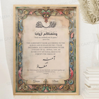 Rangoon-Signature Nikah Certificate