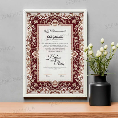 Ghazal-Bliss Nikah Certificate
