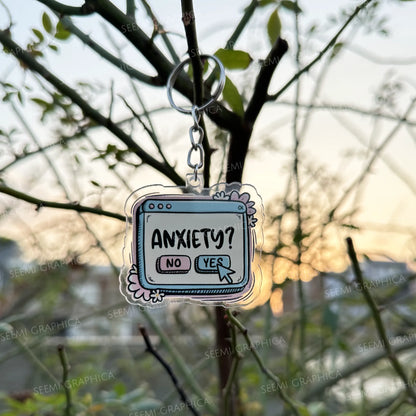 Cute Anxiety Popup – Acrylic Keychain