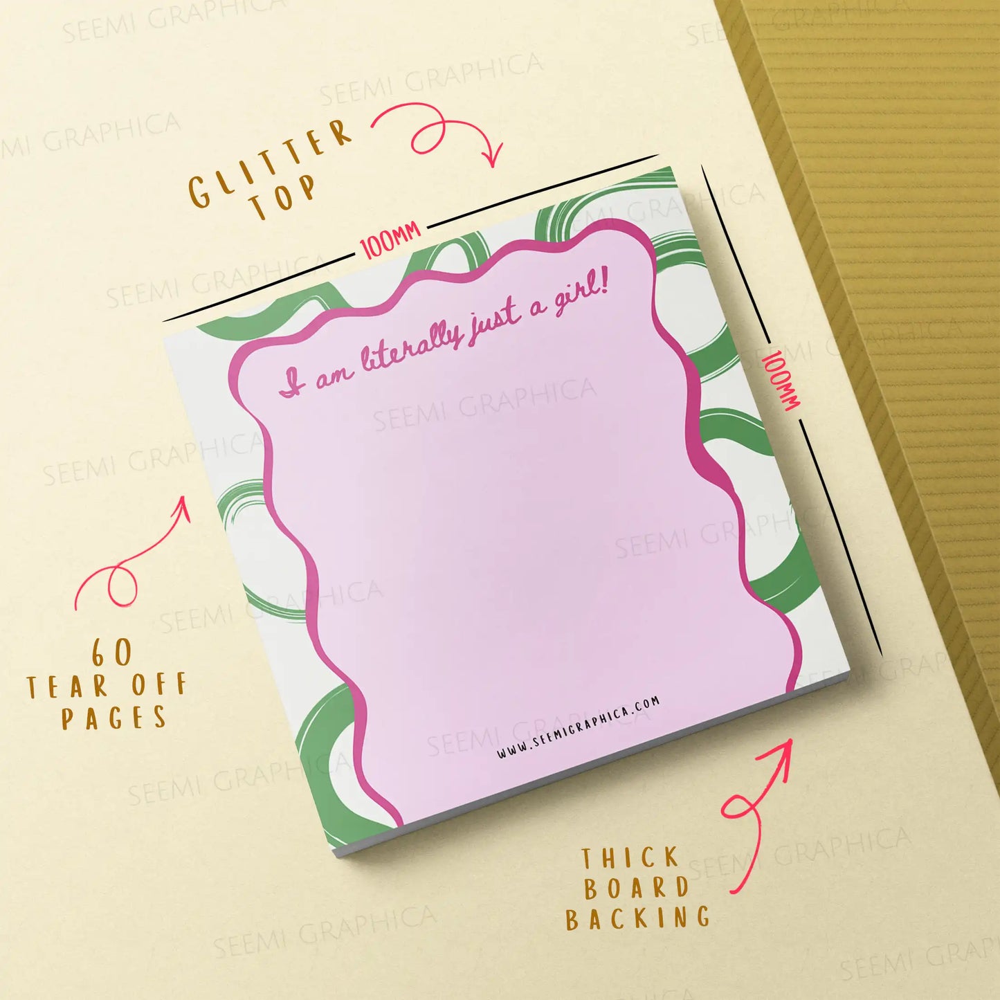I Am Literally Just A Girl - Tearoff Memopad