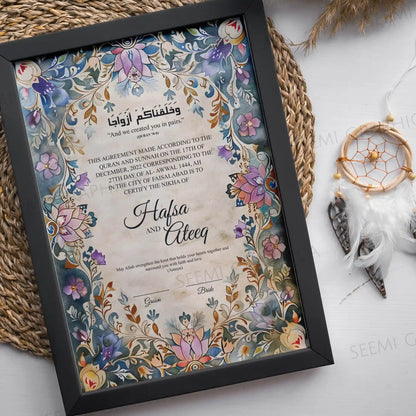 Shafaq-Signature Nikah Certificate