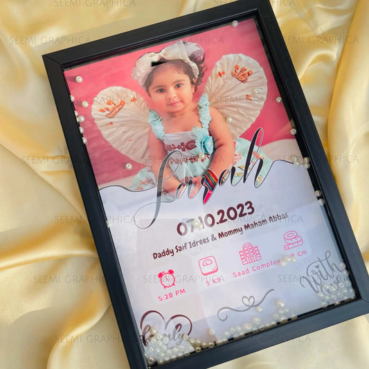 Baby Announcement Bead Frame
