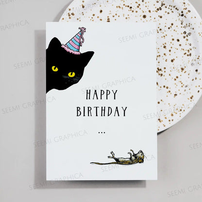 Funny Cat Birthday Card