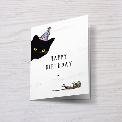 Funny Cat Birthday Card
