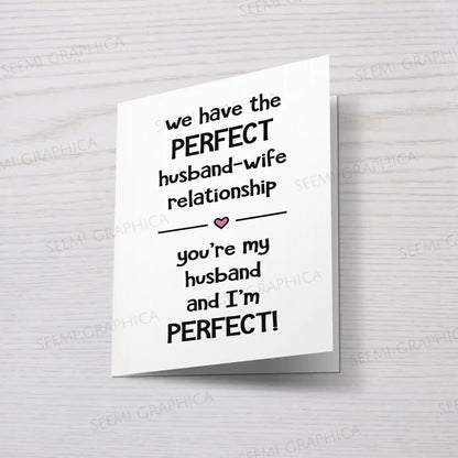 Perfect Husband-Wife Relationship Card