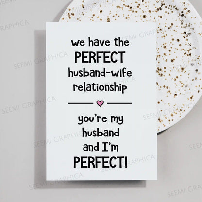 Perfect Husband-Wife Relationship Card