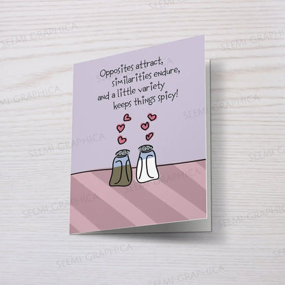 Cute Salt and Pepper Couple Card