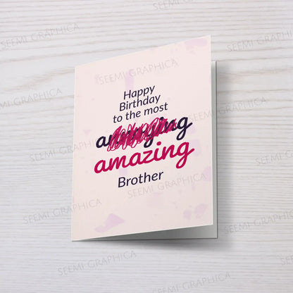 Amazing Brother Card