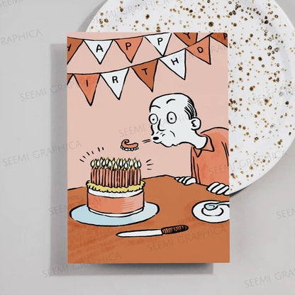 Over the Hill Birthday Card