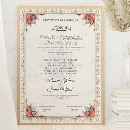 Guzarish-Signature Nikah Certificate