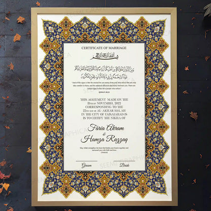 Harf-e-Wafa-Bliss Nikah Certificate