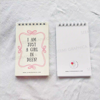 I Am Just a Girl in Deen - Islamic Notepad