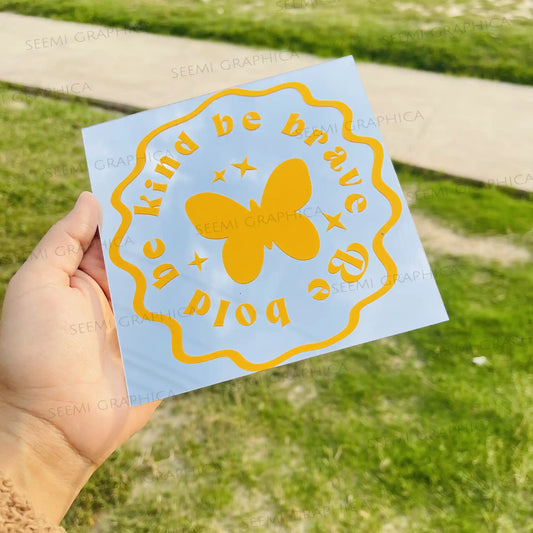 Be bold be kind be brave-Square Mirror