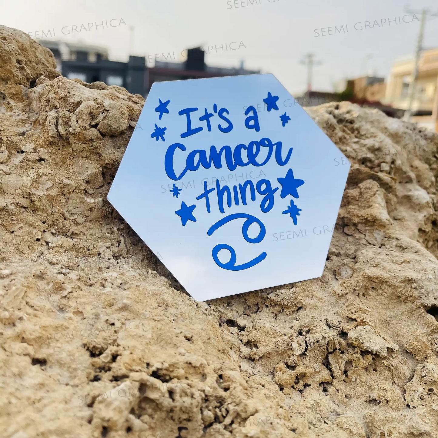 It's a Cancer thing-Hexagon Mirror