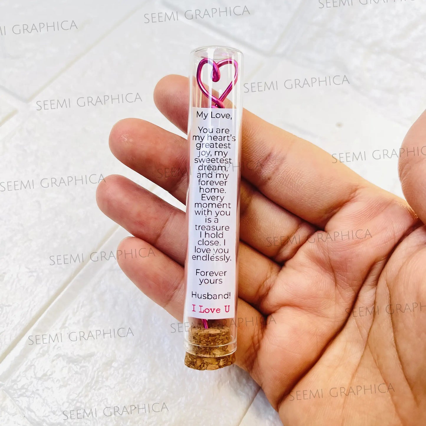 Customized Messge Cork Large Bottle