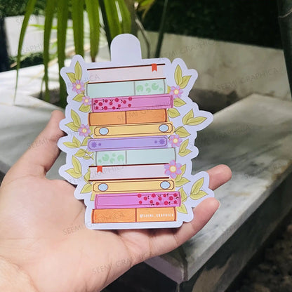 Floral Book Tracker Long Bookmark