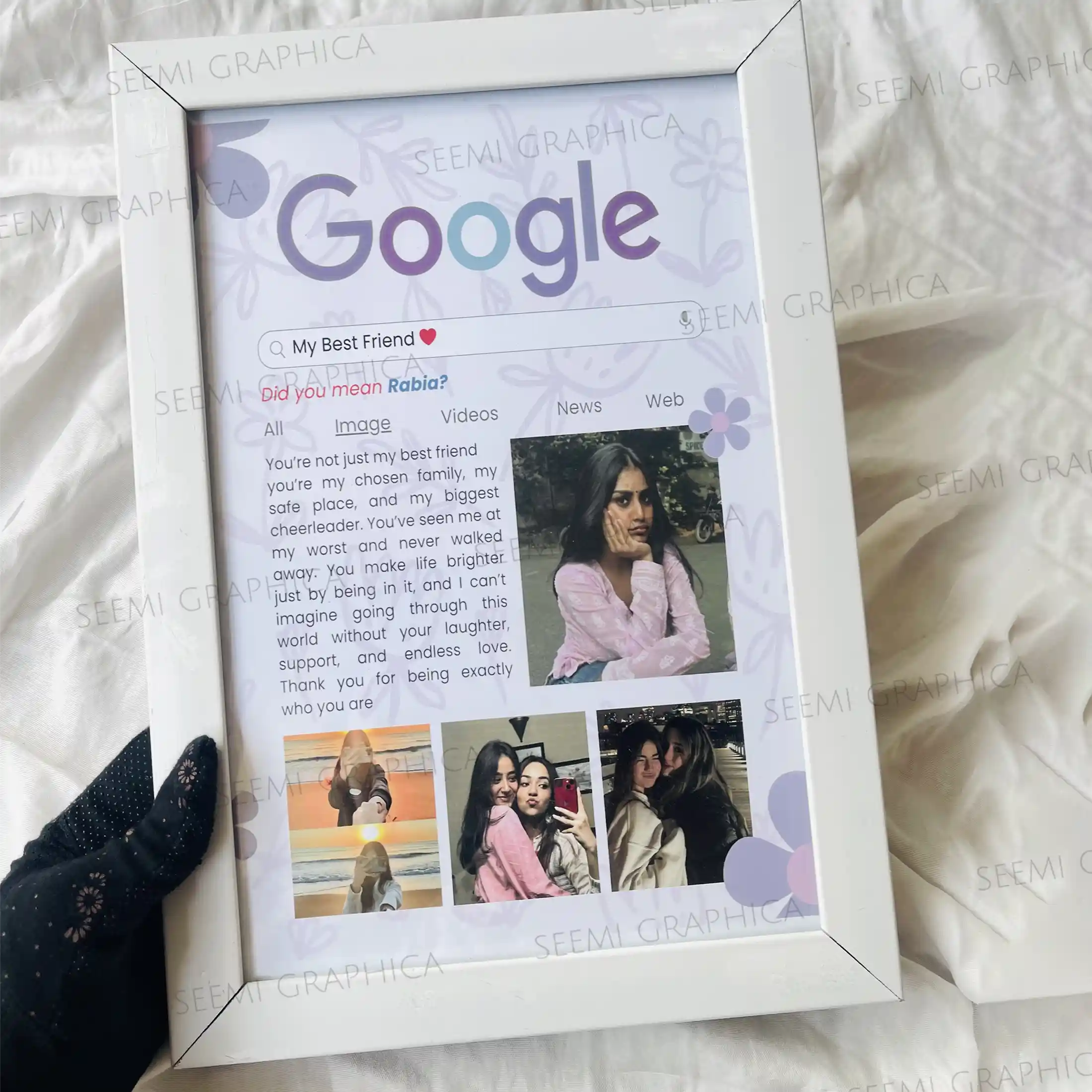 Google Frame Sample Google Frame Customizable – Best Friend Frame (Girl Edition ...