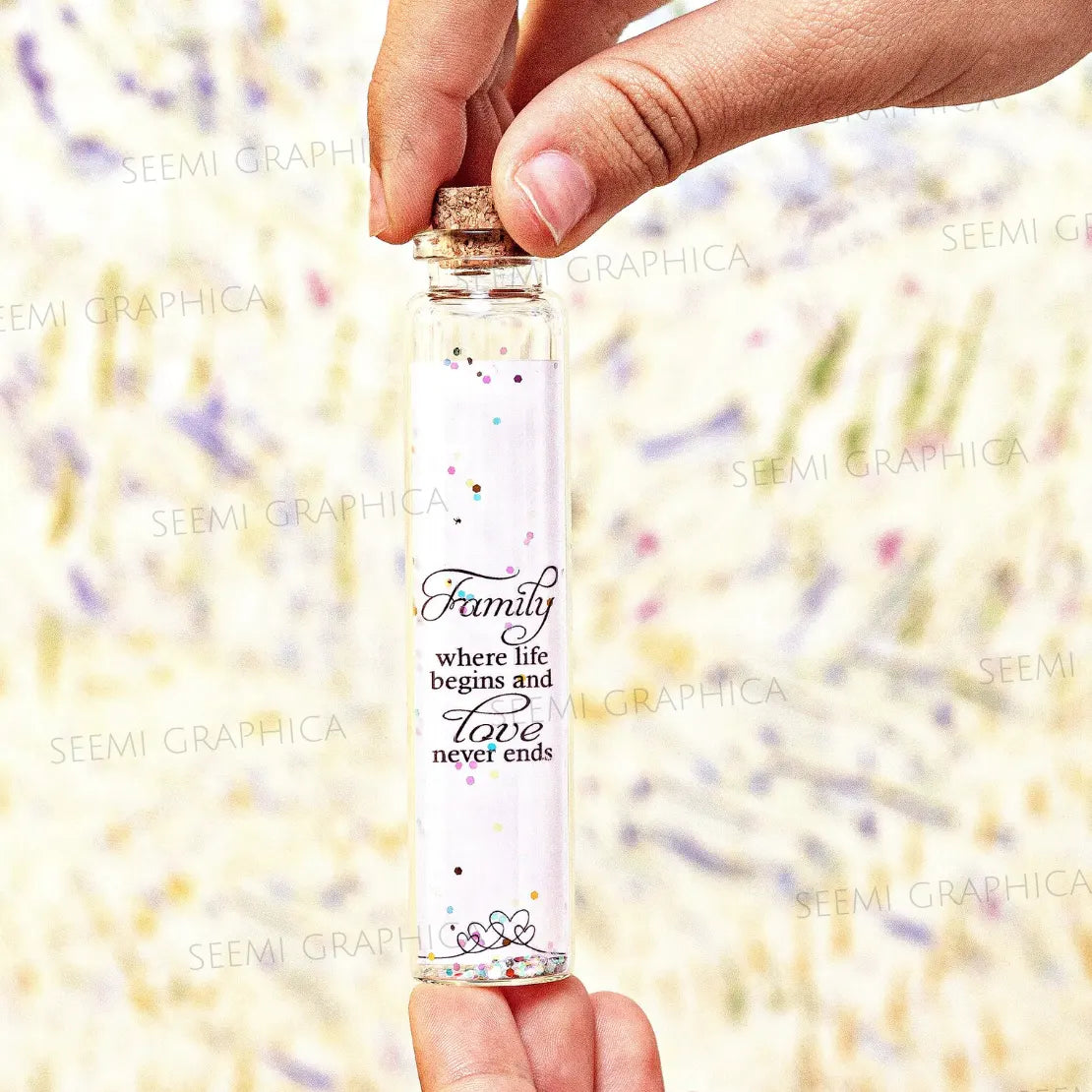 Customized Messge Cork Large Bottle