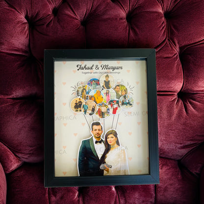 3D Pop Up Personalised Balloon Frame