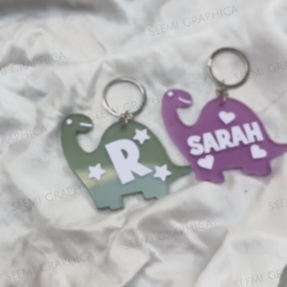 Kids Custom Dino Keychain